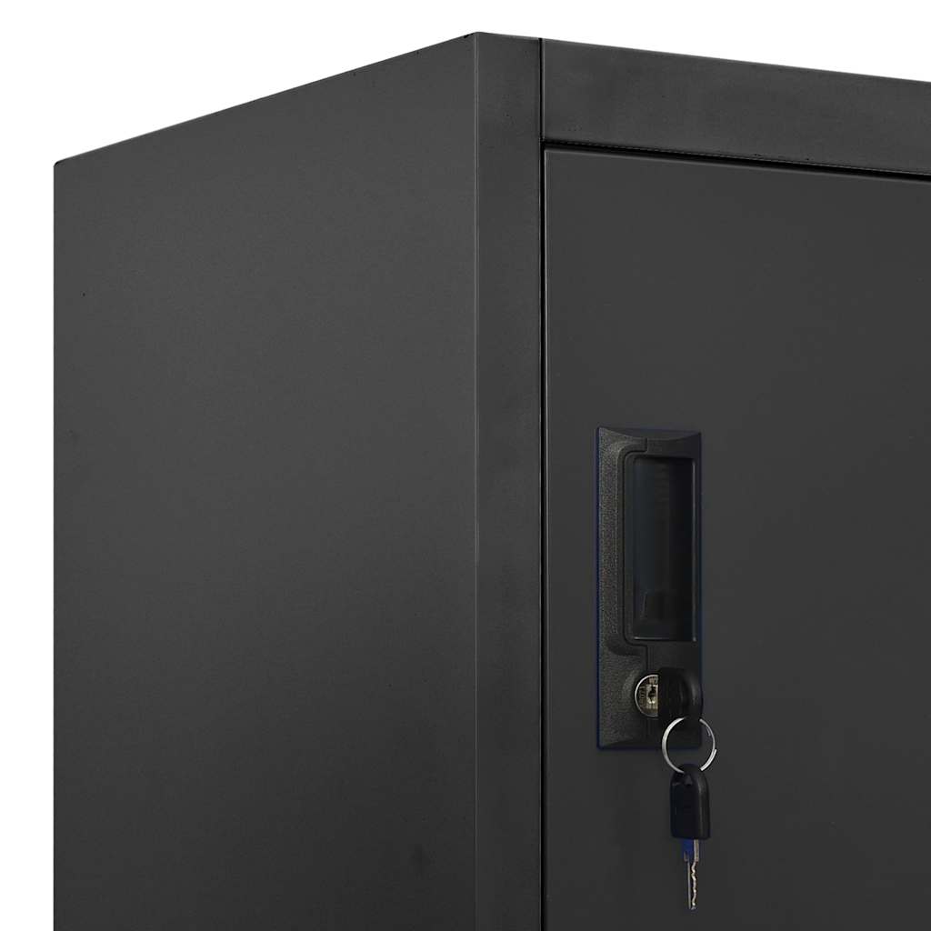 Locker Cabinet Anthracite 90x40x180 cm Steel